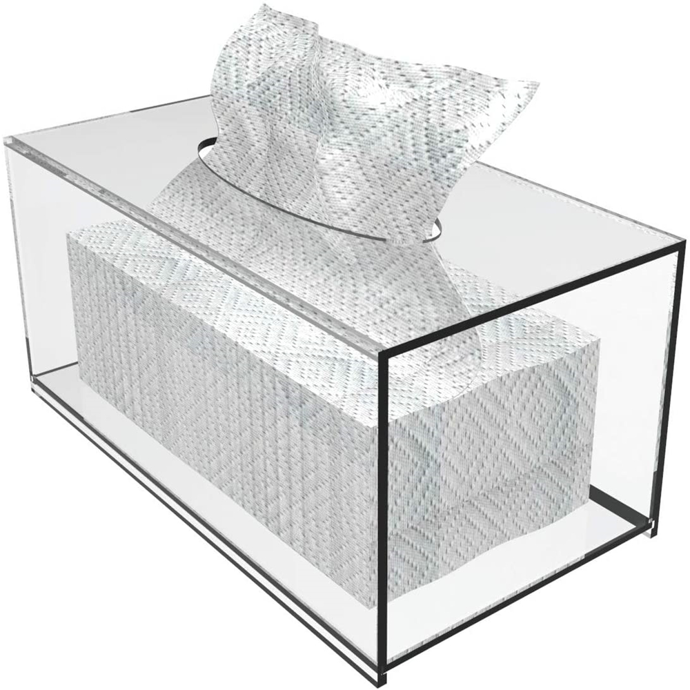 Customized Acrylic Tissue Paper Napkin Box Holder Dispenser for  Car Bathroom Kitchen Bedroom Office