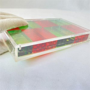 High Quality Transparent Lucite Acrylic Domino Set With 28PCS Dominoes Game For Gift