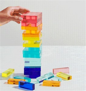 custom puzzl tic tac toe toys playground board giant automati classic diy building blocks acrylic stacking game sets