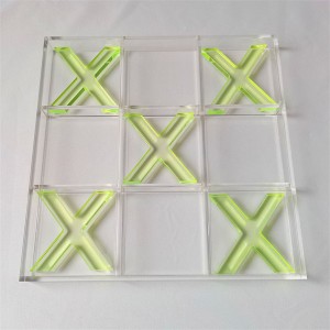 Custom Color Acrylic Game Board Acrylic Tic Tac Toe Game Set