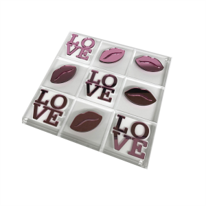 12” Acrylic Tic Tac Toe Game Set Classic Family Plexiglass Travel Board Game For Kids and Adults