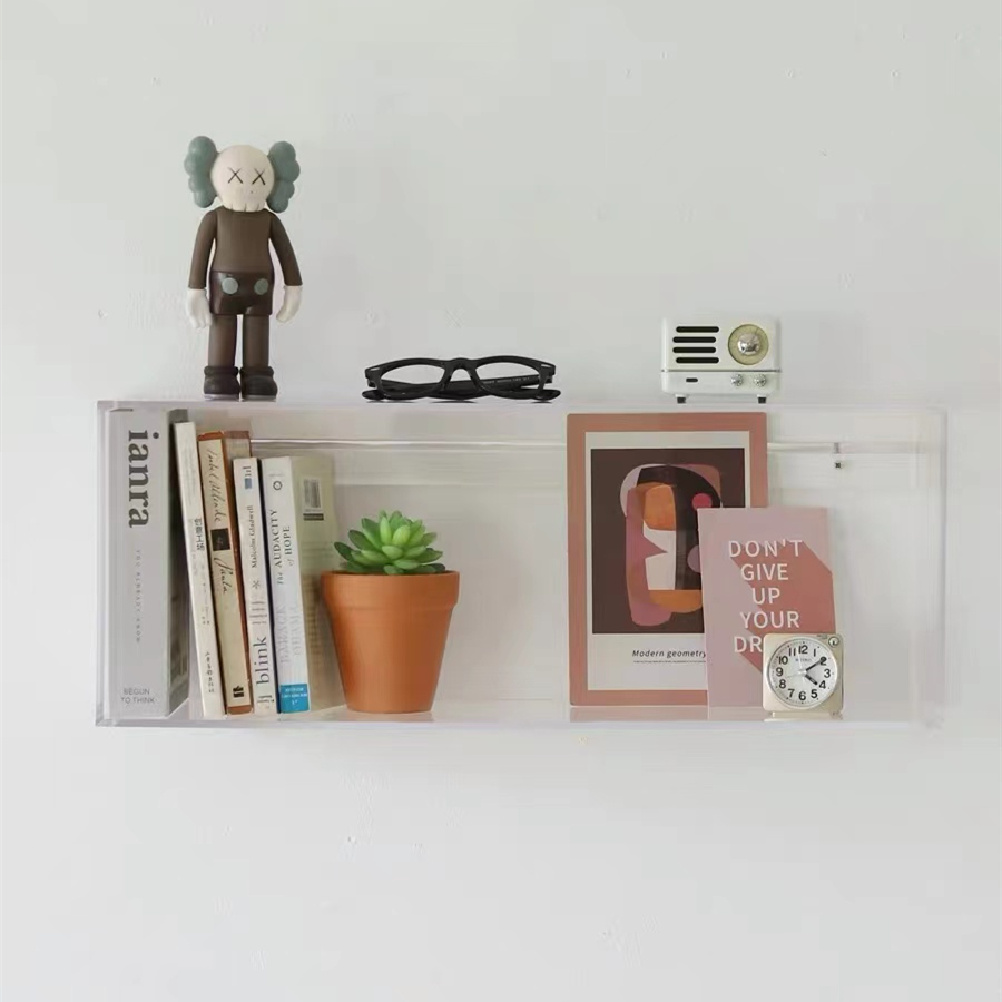 floating Magazine cat metal hanging book shelves home decor wall storage rack shelf decorative bathroom acrylic wall shelving