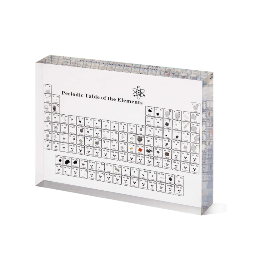 custom heritage periodic table of elements Acrylic periodic table with real elements