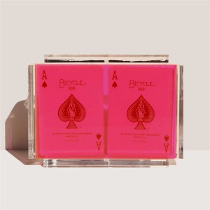 Neon Green Lucite Gift Set Box Playing Card Set Acrylic Case