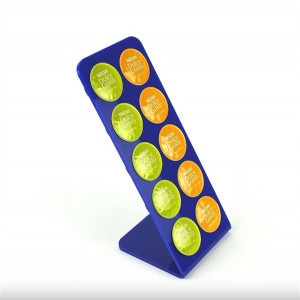Black white color custom capsule holder acrylic coffee pods organizer for desk