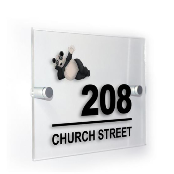Square Plexiglass Clear Wall Sign Custom Printing Acrylic Door Sign Plaque