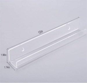 custom Floating Shelf Cd Dvd wall Storage mount clear acrylic vinyl record holder rack