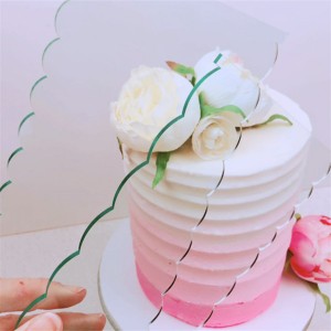 custom wholesale rectangle plastic thick coloured drum white mdf square rounds Clear Acrylic Cake Boards Bases Display with logo
