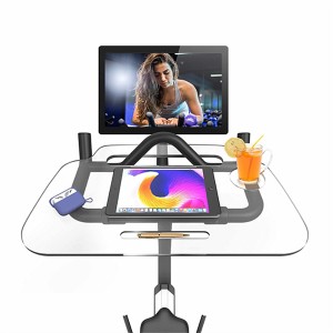 Exercise Workstation Tablet Phone Book Cycle Spinning Peloton Work Ride Desk Clear Acrylic laptop car Tray for Peloton Bike