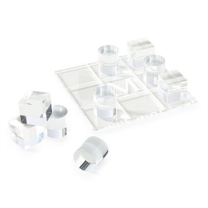 12” Acrylic Tic Tac Toe Game Set Classic Family Plexiglass Travel Board Game For Kids and Adults