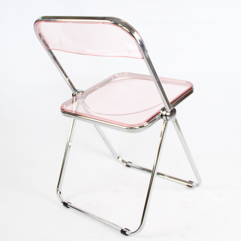 Good Quality Home Furniture Acrylic Folding Chair  Living Room Chair Dining Chair with Metal