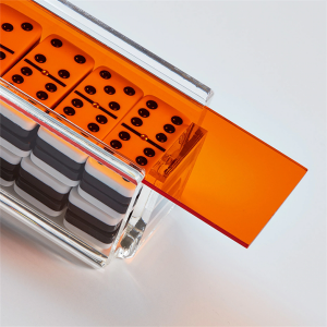 Various Color Display Case Plexiglass Dominoes Set Neon Acrylic Case