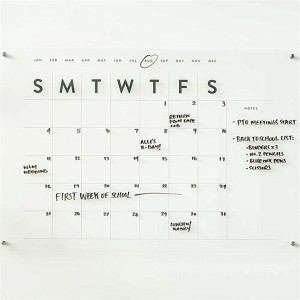 custom Mounted Floating give away sublimation hang digital coloring printing monthly year acrylic dry erase calendar for wall