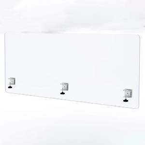 Privacy Partition Frosted Acrylic Clamp-on Desk Divider Privacy Desk Mounted Cubicle Panel