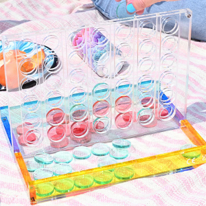 Custom wholesale tic tac toe game funny world children’s toys board Luxury Lucite acrylic connect 4 games for kids