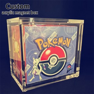 Custom Pokemon ETB Display Case Magnet Lid screw assembly closure Protector case Acrylic Booster Box Display case