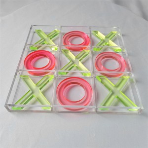 Custom Color Acrylic Game Board Acrylic Tic Tac Toe Game Set