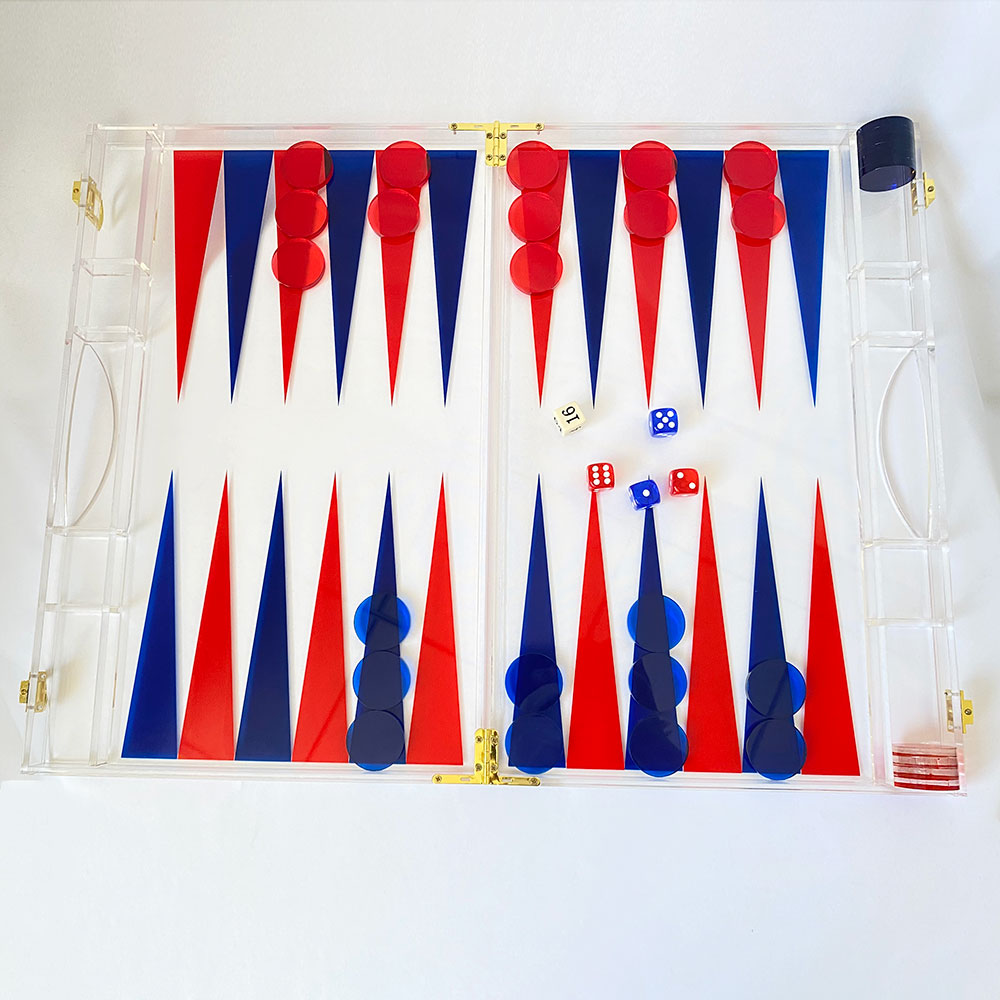 Lucite Backgammon Game Set Custom Color Acrylic Backgammon Game Board