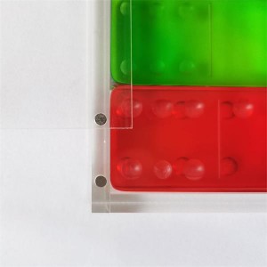 High Quality Transparent Lucite Acrylic Domino Set With 28PCS Dominoes Game For Gift