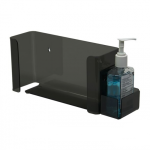 Wall Mounted White Plexiglass DIsplay Rack Acrylic Hand Sanitizer Bottle Bracket Holder