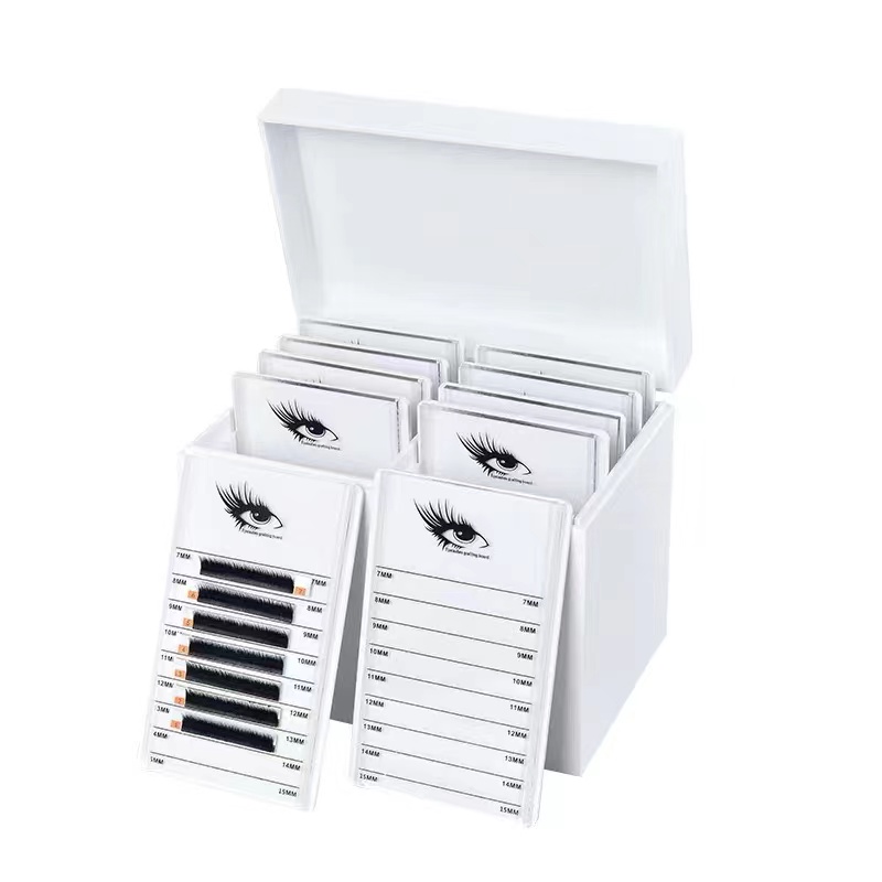 Extension plastic box tweezer eyelashes strips tray storage case Tile display stand rack clear acrylic eyelash organizer holder