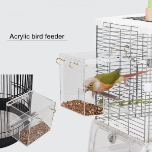 wholesale Small Cute Transparent china lager breeding carriers houses Pet birde Cages Parrot Breeding acrylic bird cage for sale