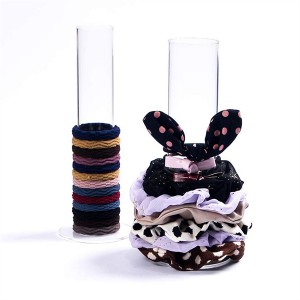 Clear Perspex Women or Girls Hair Scrunchies Display Holder Acrylic Jewelry Bracelet Watch Displays Stand
