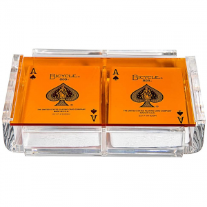 Customized Color Acrylic Rectangle Playing Card Deck Holder