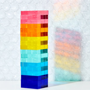 Factory Custom floating puzzl tic tac toe toys playground board giant jengaes classic game building blocks acrylic stacking game